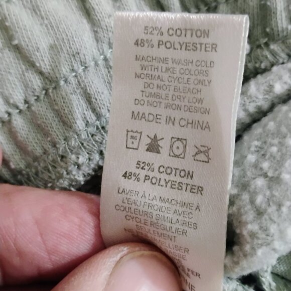 Lt Gray/Green Cotton/Polyester Sweatpants - Picture 6 of 6